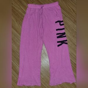 Victoria's Secret PINK Y2K Pink Boyfriend Style Flare Sweatpants Size Small